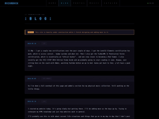 blog screenshot
