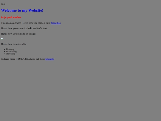 test screenshot
