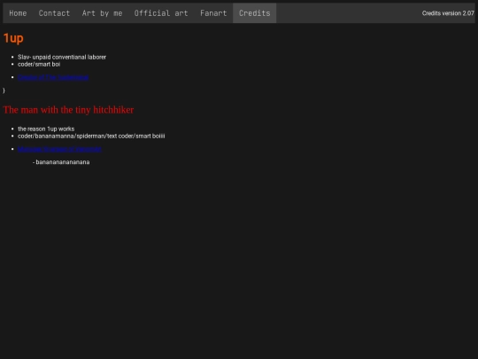 Credits screenshot