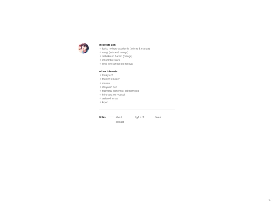 interests screenshot