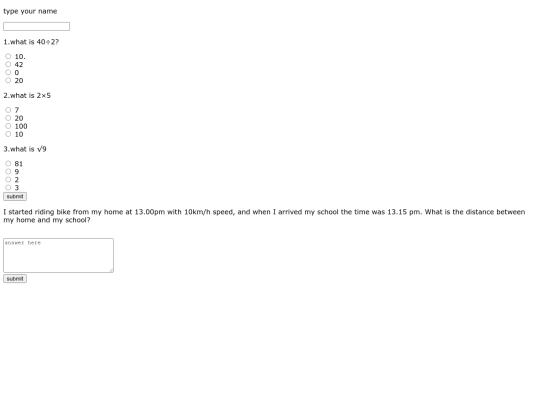 mathtest screenshot