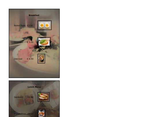 restaurant menü/restaurant screenshot