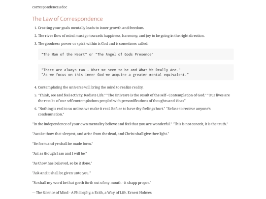 correspondence screenshot