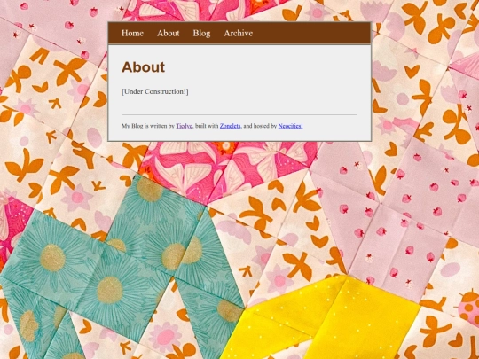 blog /about screenshot