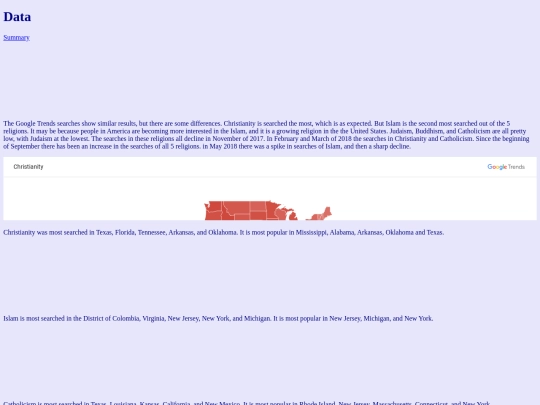 data screenshot