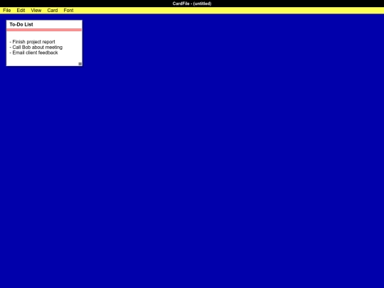 cardfile screenshot