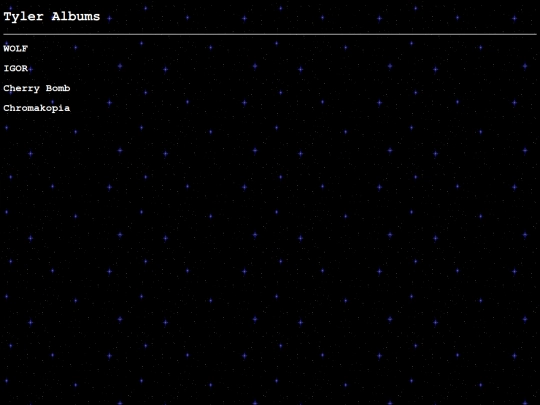 music /albums screenshot