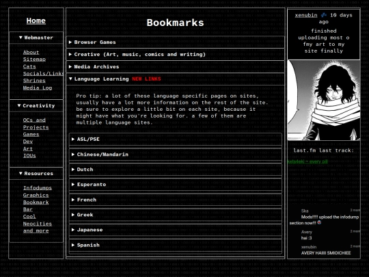 bookmarks screenshot