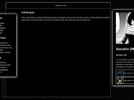 infodumps screenshot
