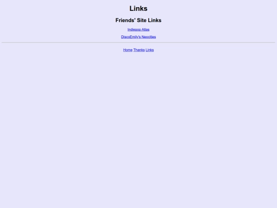 links screenshot