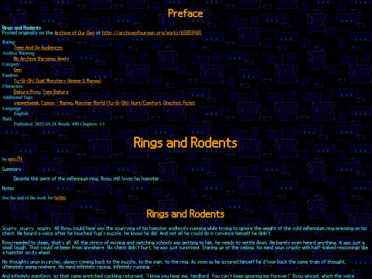 fanfiction/Rings_and_Rodents screenshot