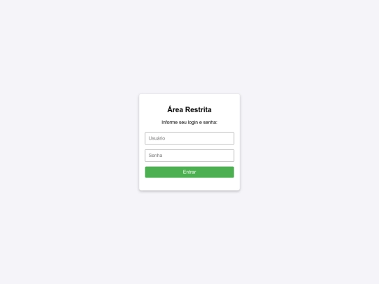 login screenshot