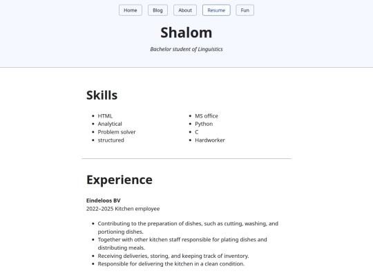 resume screenshot