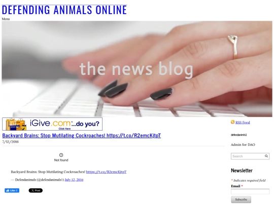 www.defendanimals.net/mainnewsblog/backyard-brains-stop-mutilating-cockroaches-httpstcor2emckjtpt screenshot