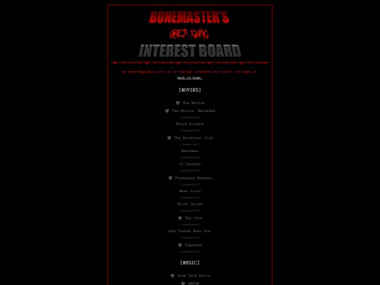 interests screenshot