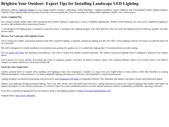 BrightenYourOutdoorExpertTipsforInstallingLandscapeLEDLighting screenshot