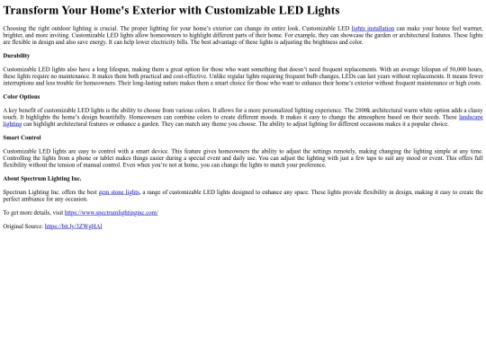TransformYourHomesExteriorwithCustomizableLEDLights screenshot