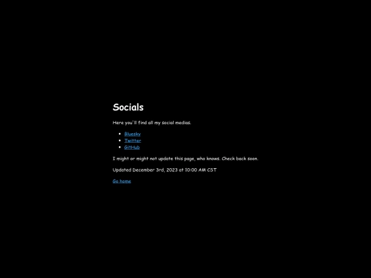 socials screenshot