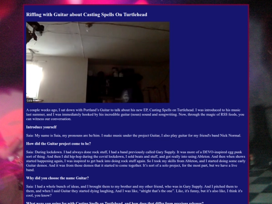 guitarinterview screenshot