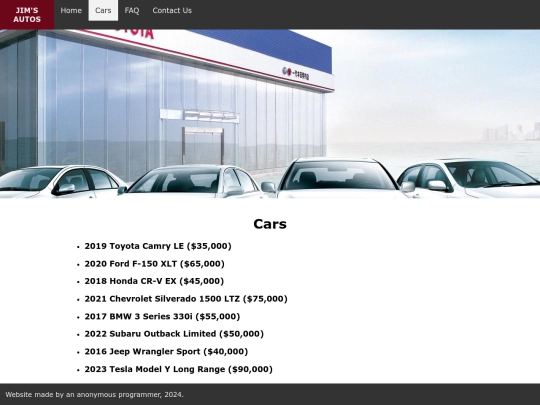 cars screenshot