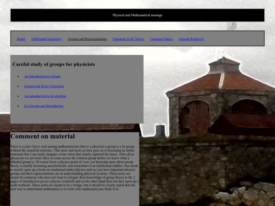 GroupsandRepresentations screenshot