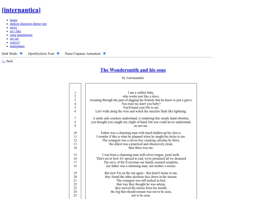 songs/wondersmith screenshot