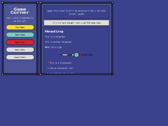 game corner/characters screenshot