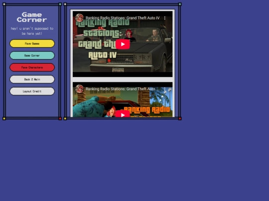 game corner/videos screenshot