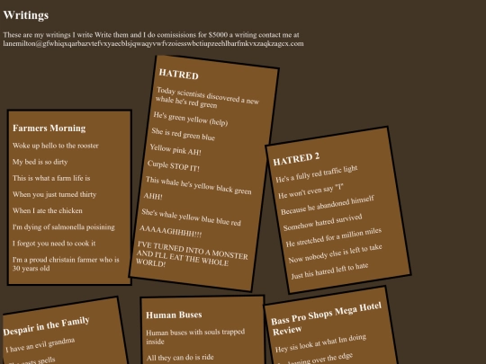 writings screenshot