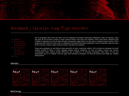 souls/worldtemplate screenshot