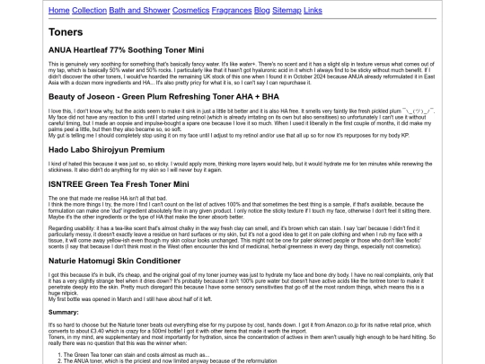 collection/toners screenshot