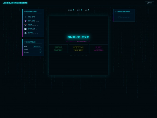 snake screenshot