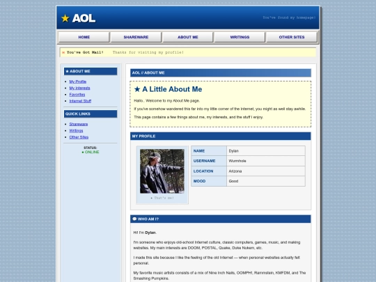 sites/aboutme screenshot