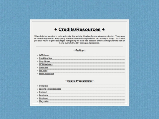 resources screenshot