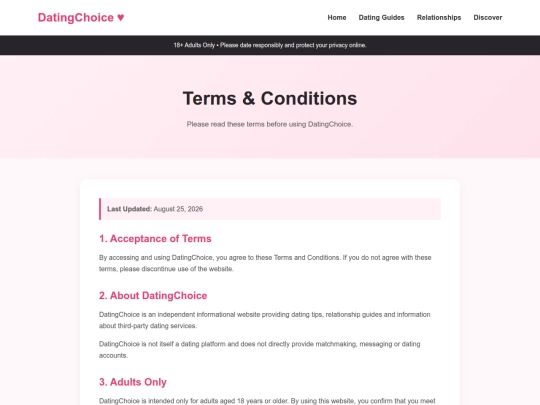 terms screenshot