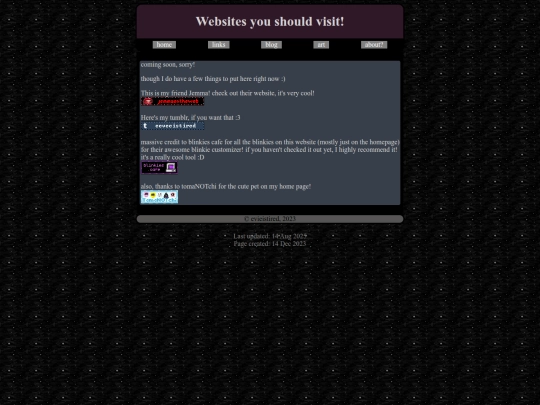 links screenshot
