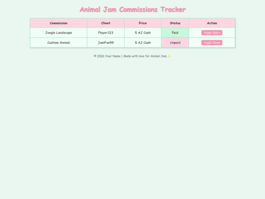 index screenshot