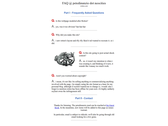 FAQ screenshot