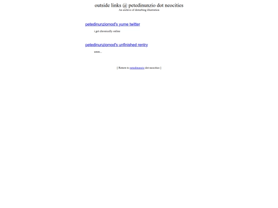 links screenshot