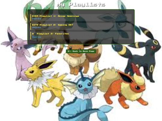 playlists screenshot