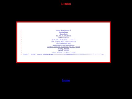 links screenshot