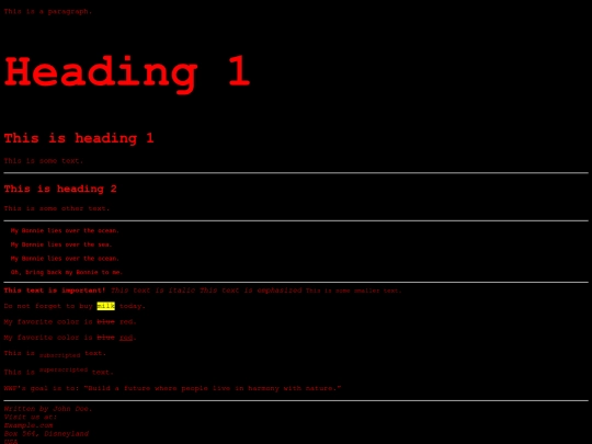 test screenshot