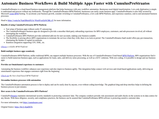 AutomateBusinessWorkflowsBuildMultipleAppsFasterwithCumulusProStraatos screenshot