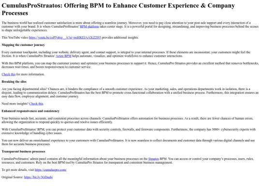 CumulusProStraatosOfferingBPMtoEnhanceCustomerExperienceCompanyProcesses screenshot