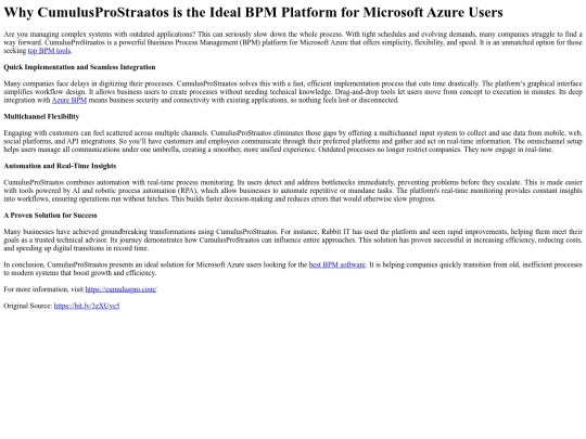 WhyCumulusProStraatosistheIdealBPMPlatformforMicrosoftAzureUsers screenshot
