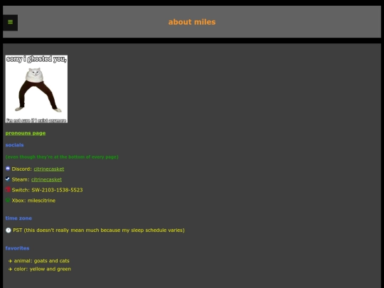 aboutme screenshot