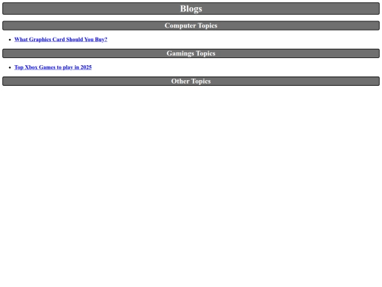 Blogs screenshot