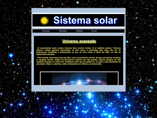 Universo avanzado screenshot