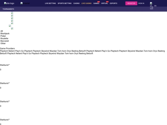 Bets/livecasino screenshot