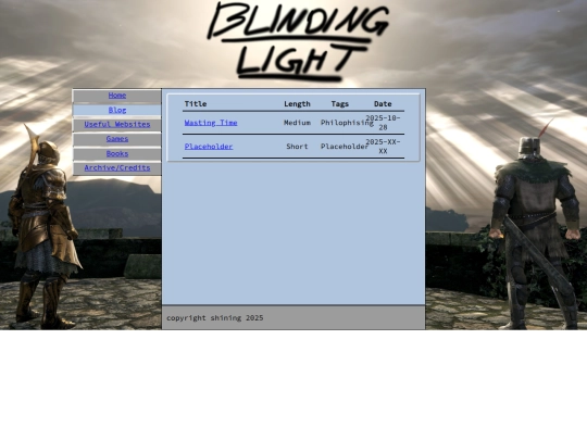 Blog screenshot